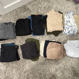 3 AE pants/3 tees/2 sweatshirts/adidas golf pants/ath top & bottom/3 pants/Nike